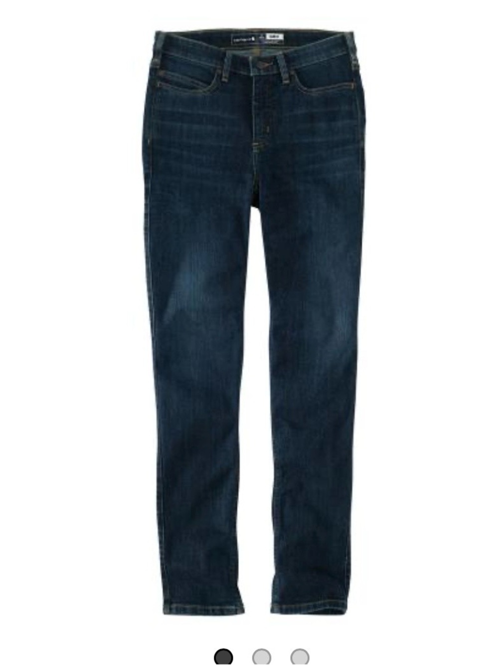 Carhartt Rugged Flex Slim Fit Tapered Jeans Womens Size 10 Short Dark Wash